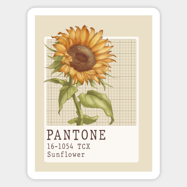 Pantone sunflower Magnet by Avalon